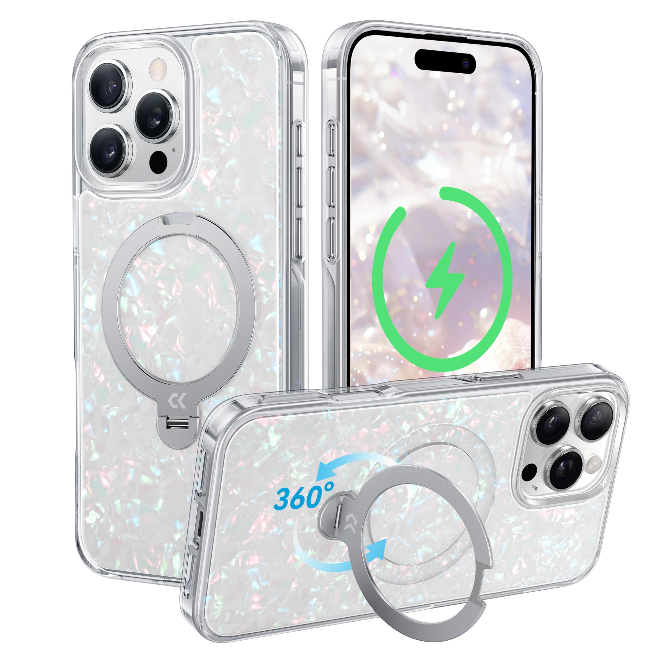 Amazon.com: CASEKOO Genuine Pearl Shell for iPhone 16 Pro