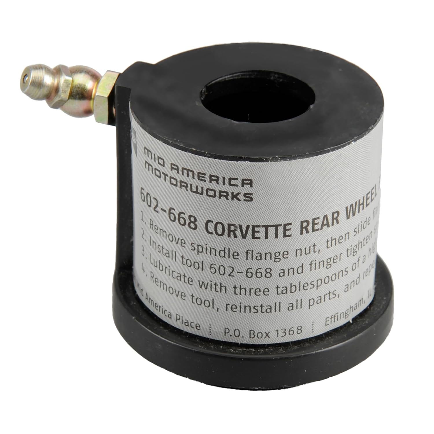 1963–1982 Corvette Rear Wheel Bearing Greaser – Molded Plastic Tube with Grease Fitting