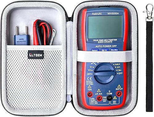 LTGEM Estuche rígido de EVA para multímetro digital AstroAI TRMS 2000 6000 unidades medidor de voltios medición manual de rango automático probador