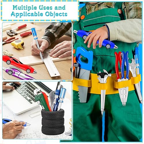 Miniatura 5 de Zonon 24 bolígrafos de auto y novedosas herramientas, bolígrafos de tinta colorida, bolígrafos de escritura divertidos, bolígrafos de escritura para