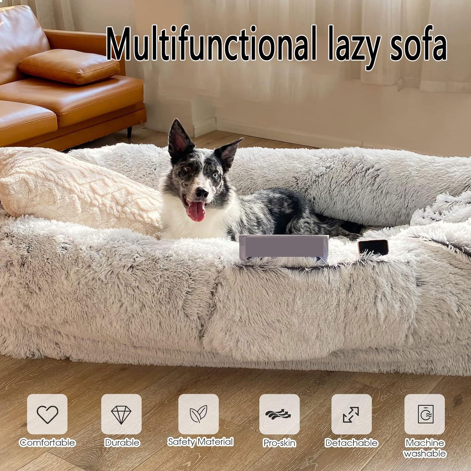 Łóżko dla psa kryty duży rozmiar łóżko sofa łóżko dla psa XXL zmywalna poduszka dla psa miękka wygodna mata dla psa antypoślizgowa mata dla psa antylękowa poduszka dla psa