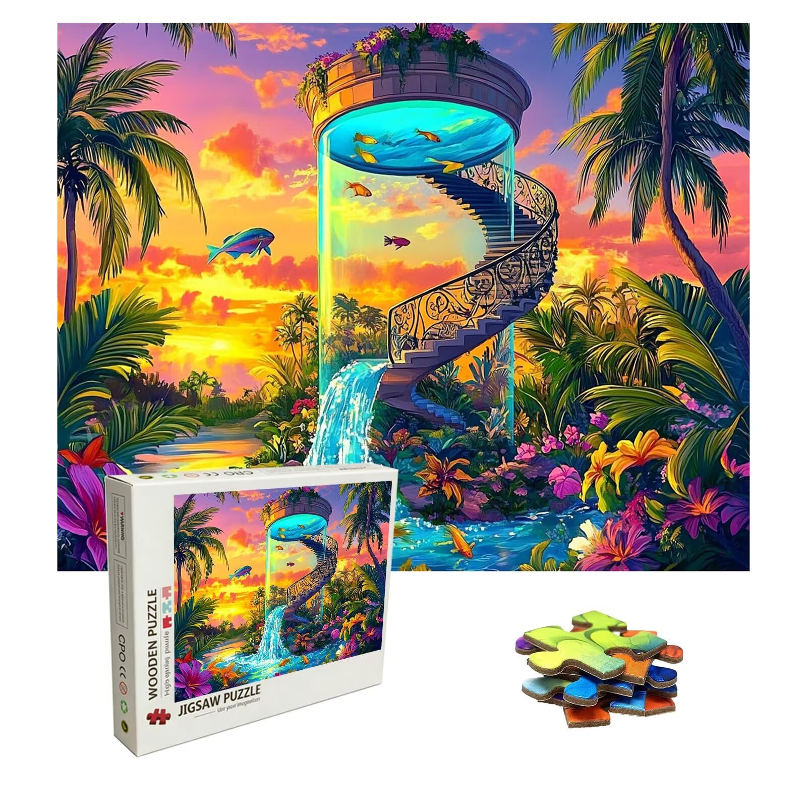 Puzzle krajobraz puzzle 1500 sztuk, puzzle dla dorosłych, drewniane puzzle sen, gigantyczne niemożliwe układanki dla całej rodziny 87xx57 cm, kreatywne puzzle dla dorosłych klasyczny styl
