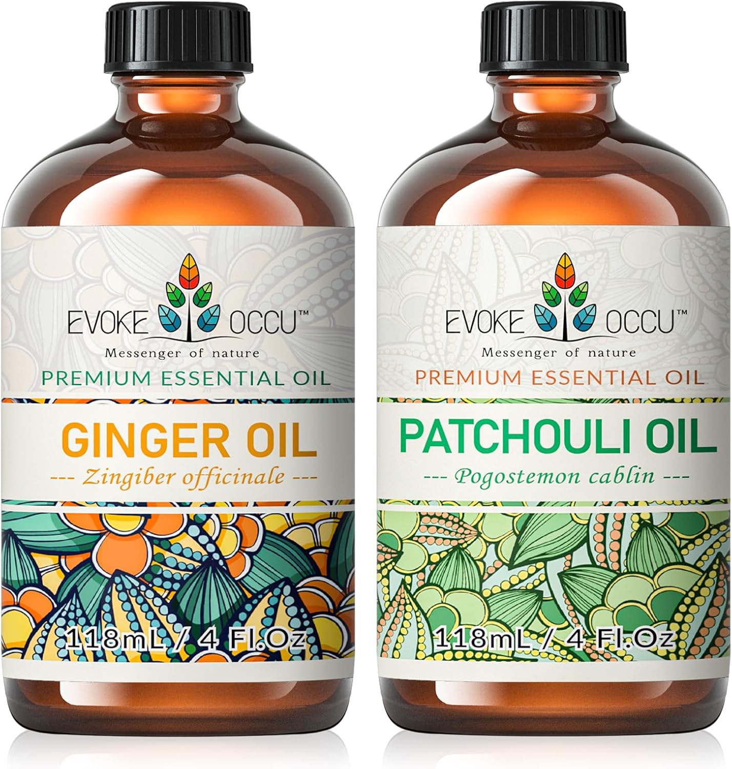 EVOKE OCCU Ginger Essential Oil and Patchouli Essential Oil - 4 Fl Oz