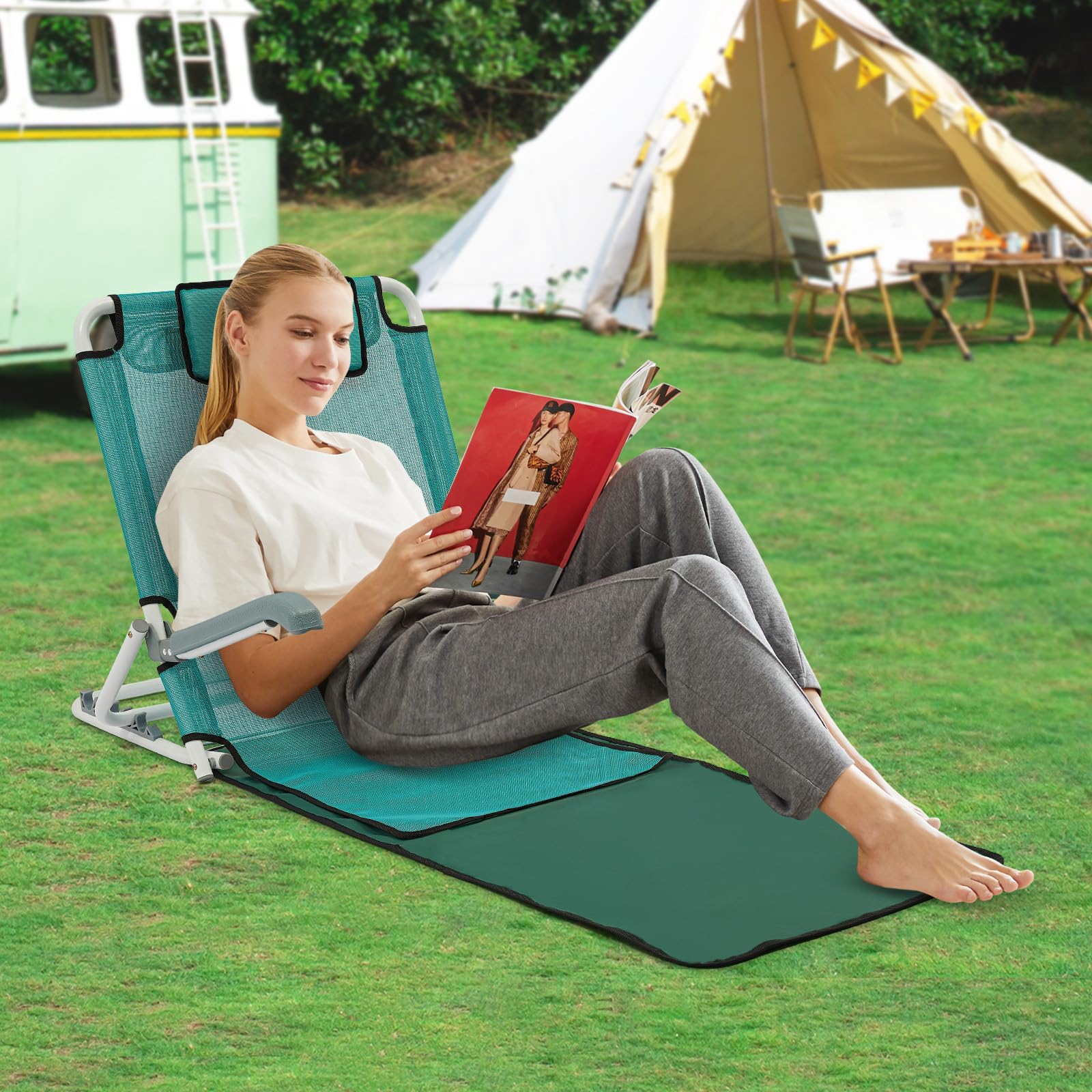Rückenstütze Bett Verstellbar 20-75º, Verstellbare Bett Rückenlehne für Lesen, Freizeit und Unterhaltung