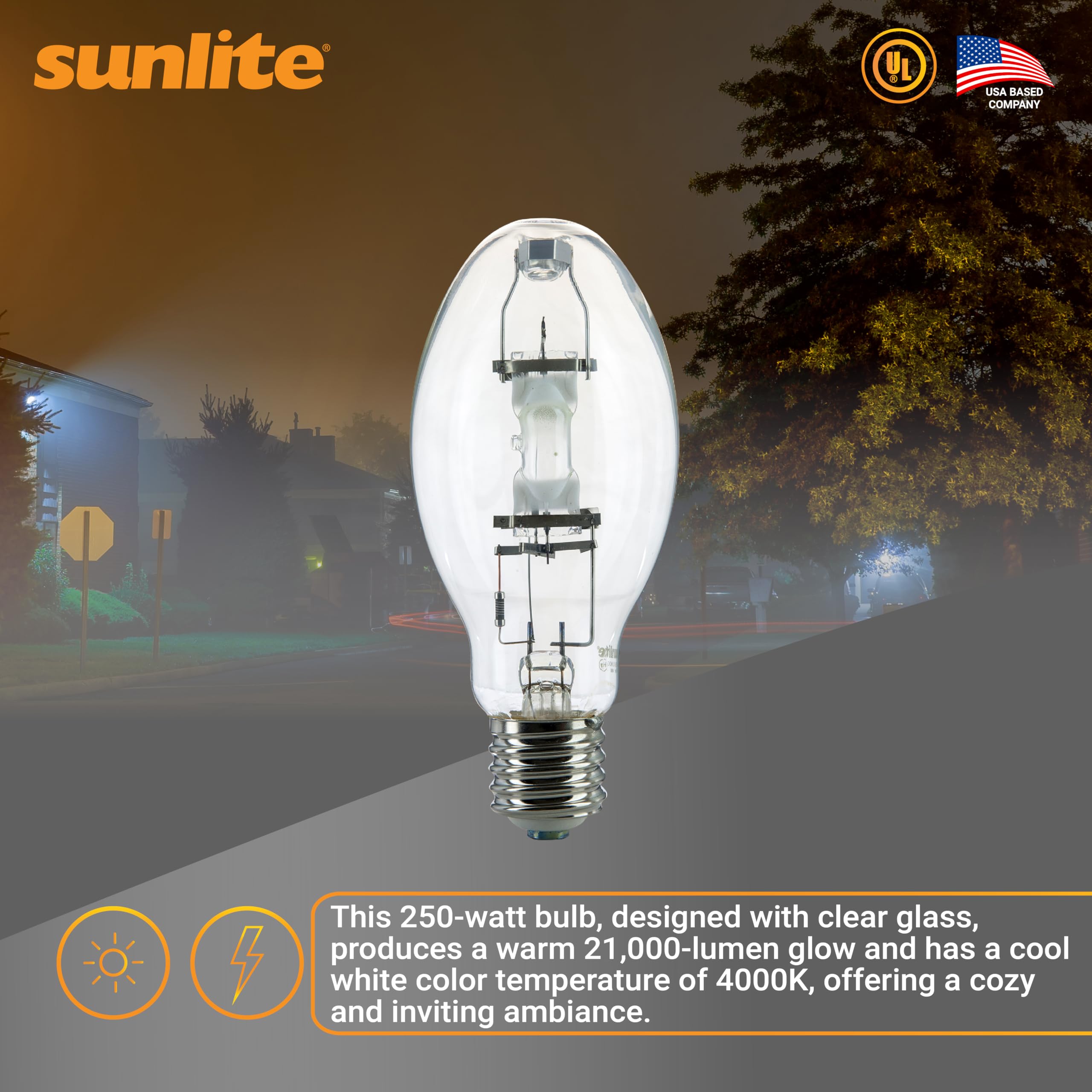 Amazon.com: Sunlite MH250/U/MOG M58 Metal Halide Lamp, 250 Watts