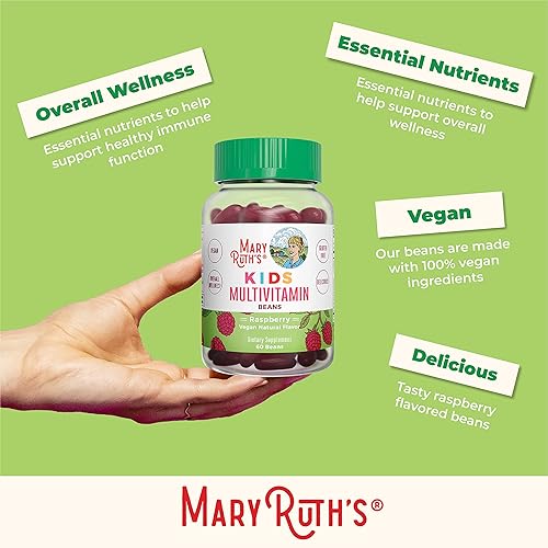 Miniatura 8 de MaryRuth's Multivitamínico Multimineral Vita-Beans para niños  Vitaminas masticables veganas para mayores de 4 años  Apoyo inmunológico, salud ósea