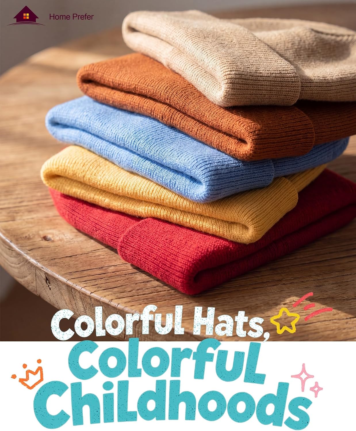 Home Prefer Baby Boys Girls Toddler Beanie Hat Cotton Knit Beanie Kids Winter Hat image 5