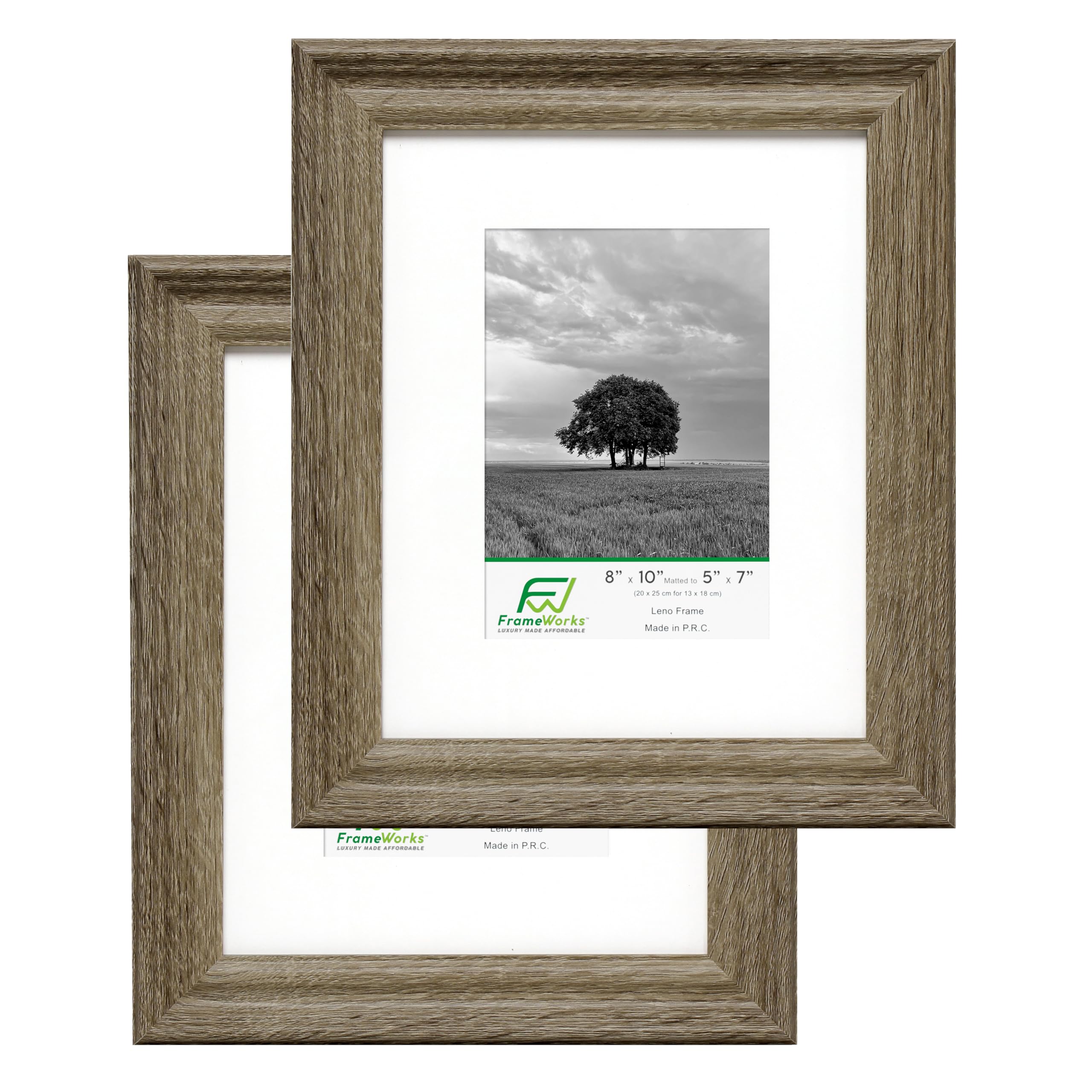 FrameWorks - 2-Pack - 5” x 7” Matted to 4" x 6" Black Wooden Picture Frames with Luxury Wide Molded Edge, Removable Mat, and Tempered Glass — Amazon image 16