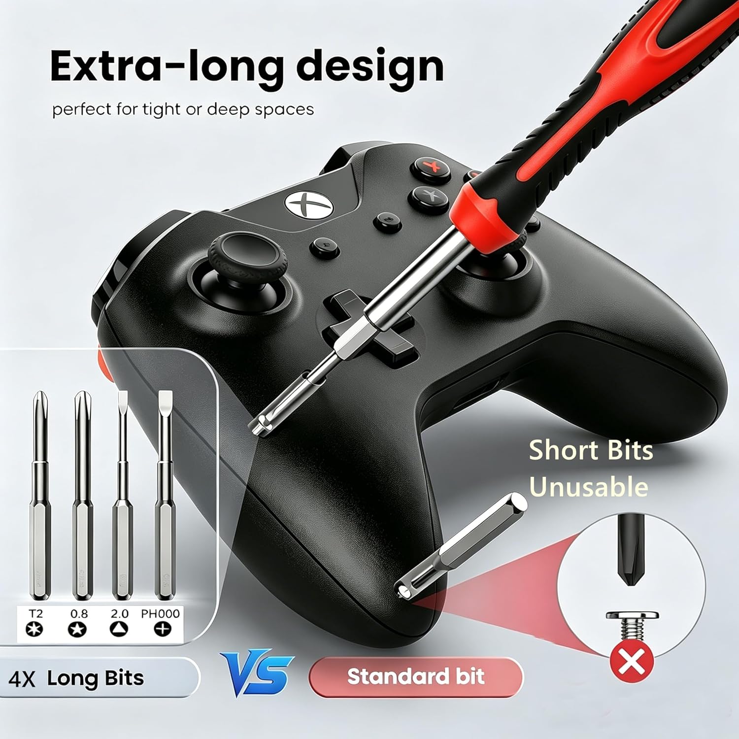 Magnetic Precision Screwdriver Set, 25-in-1 Electronics Repair Tool Kit with Security Star & Pentalobe Bits for iPhone,PS5, Switch, Laptop, Glasses & Watch,Precision Bits Set with Sturdy Case