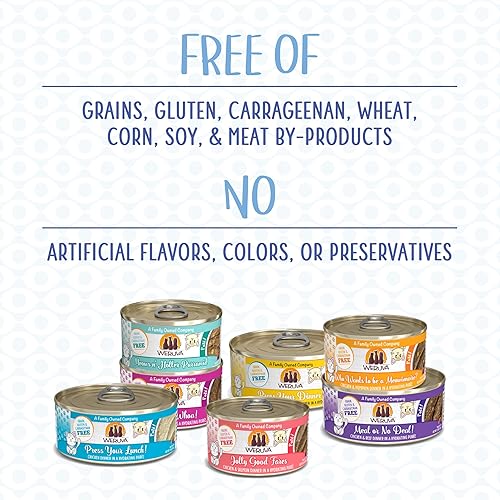 Miniatura 4 de Weruva Paté clásico para gatos, comida o sin trato! con pollo y carne de res, lata de 3 onzas (paquete de 12)