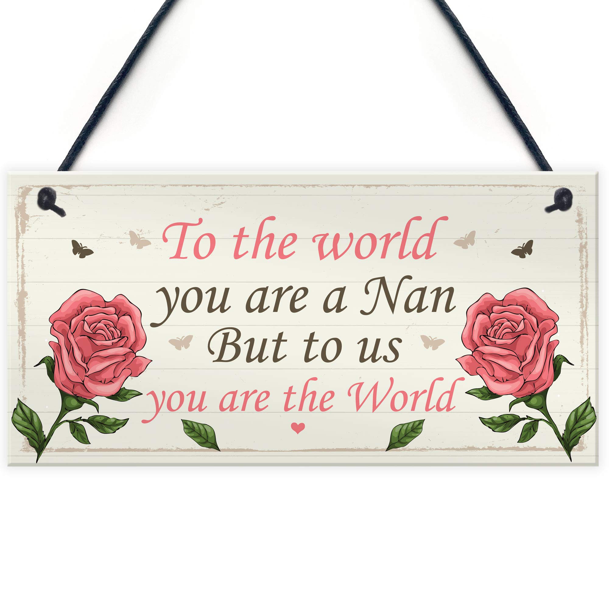 Nan Gift Hanging Plaque Cute Gifts For Nan From Grandchildren Gifts For Her Love Plaque