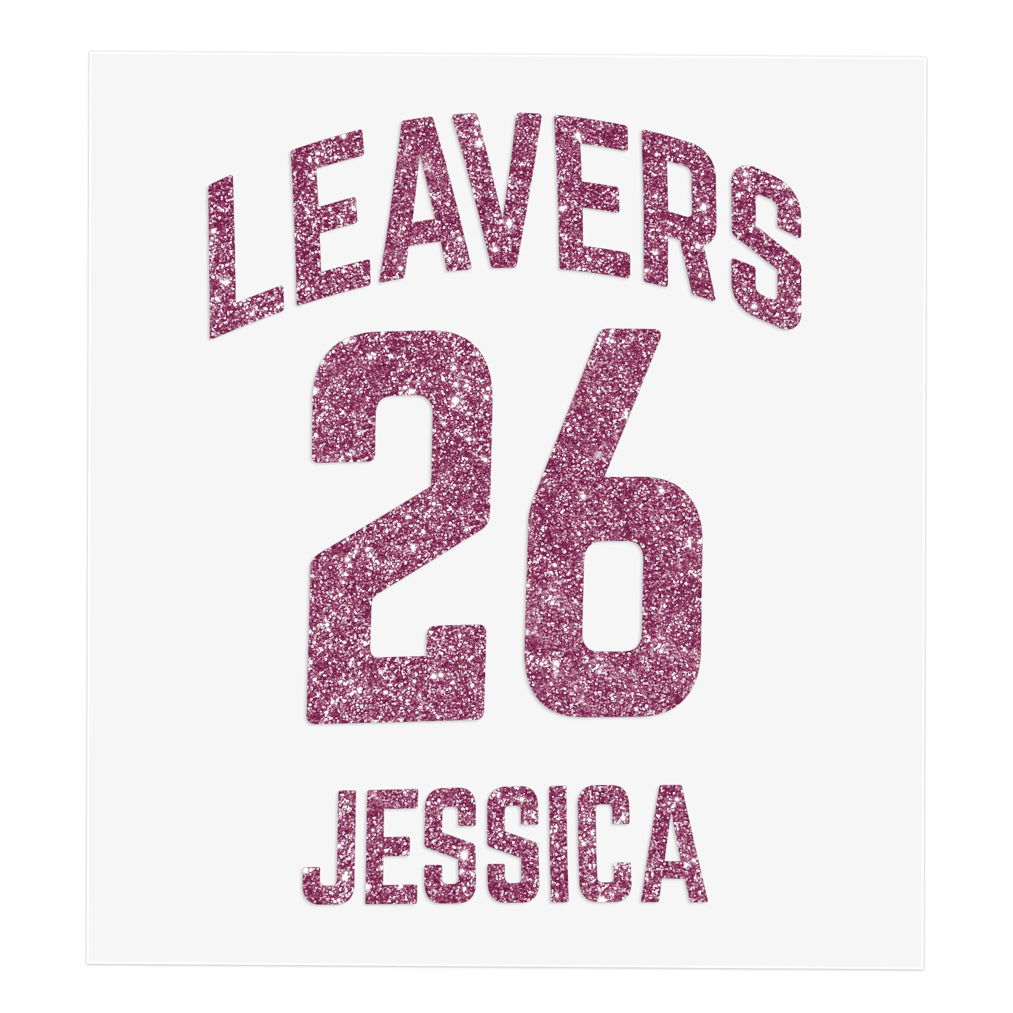 Custom 2026 Leavers Iron-On Transfer – Personalised Name and Big Year Design – HTV for School Hoodies & Tees | Year 6 or Year 11