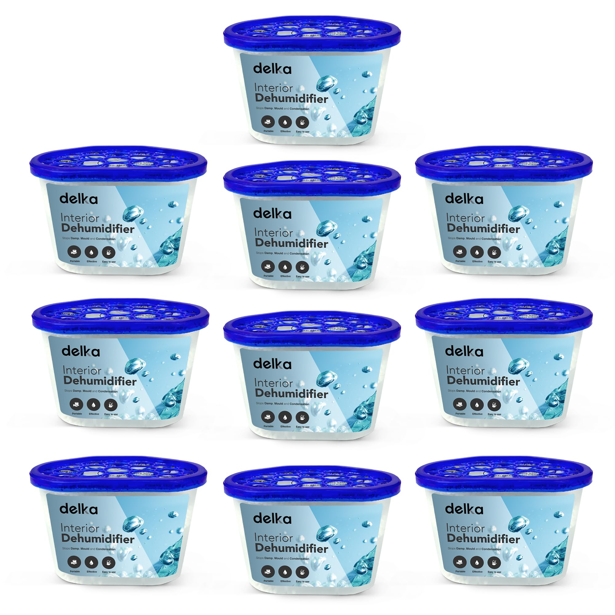 Delka Dehumidifiers Moisture, Damp Absorbers, Disposable Condensation Remover, Dehumidifiers for Mould Compact & Portable Design for Bedroom, Kitchen, Office, Bathroom, Wardrobe