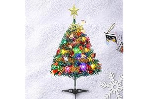 24" Artificial Mini Christmas Pine Tree with LED String Lights