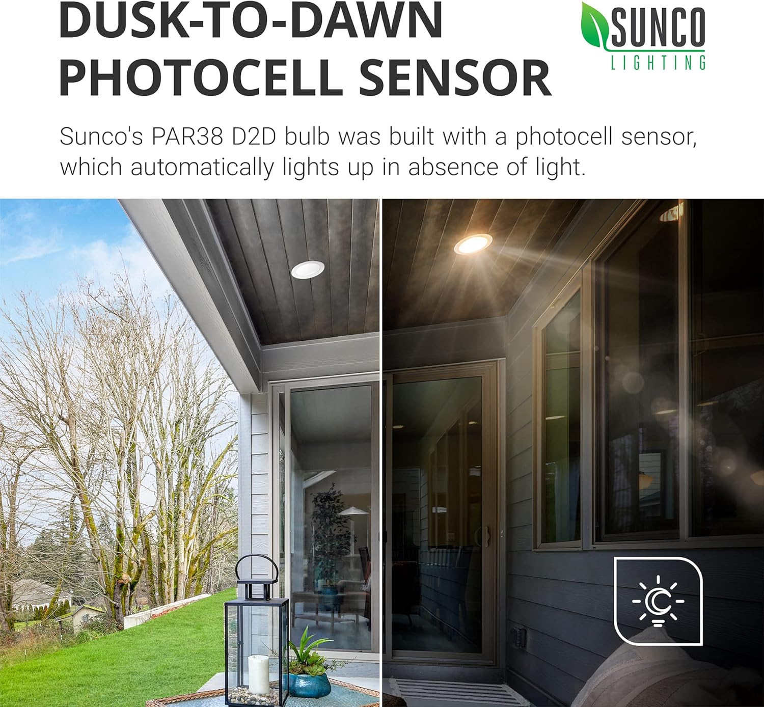 Exclusive Special Sunco Lighting Outdoor LED Flood Light, Waterproof PAR38 LED Bulb, Dusk to Dawn, 120W Equivalent 15W, Exterior, Wet-Rated, 6000K Daylight Deluxe 1250 LM, E26 Base, UL 6 Pack