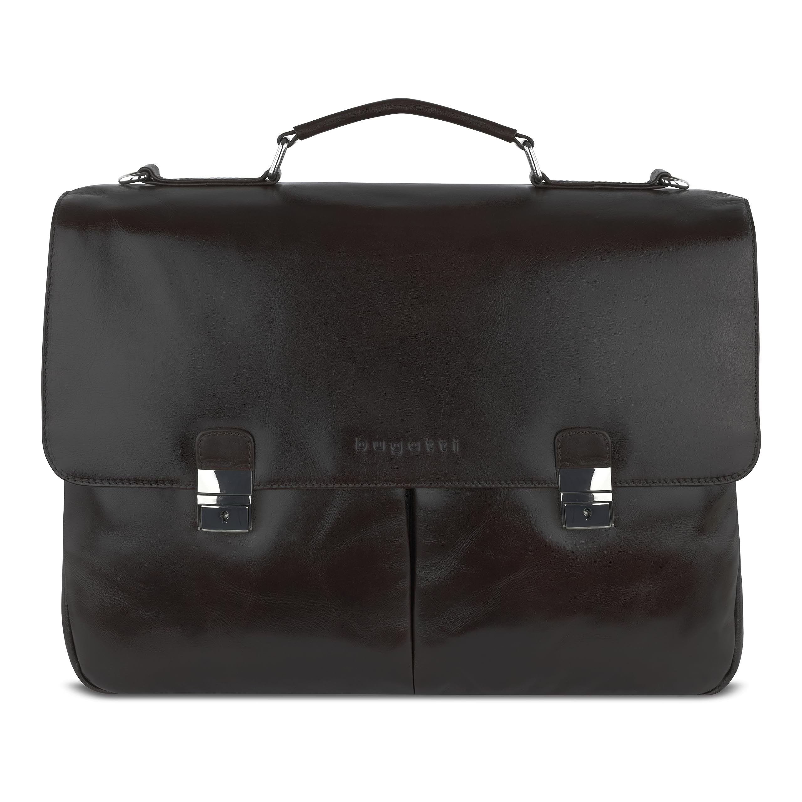 bugatti Romano, elegante Leder-Aktentasche Herren, Laptoptfach