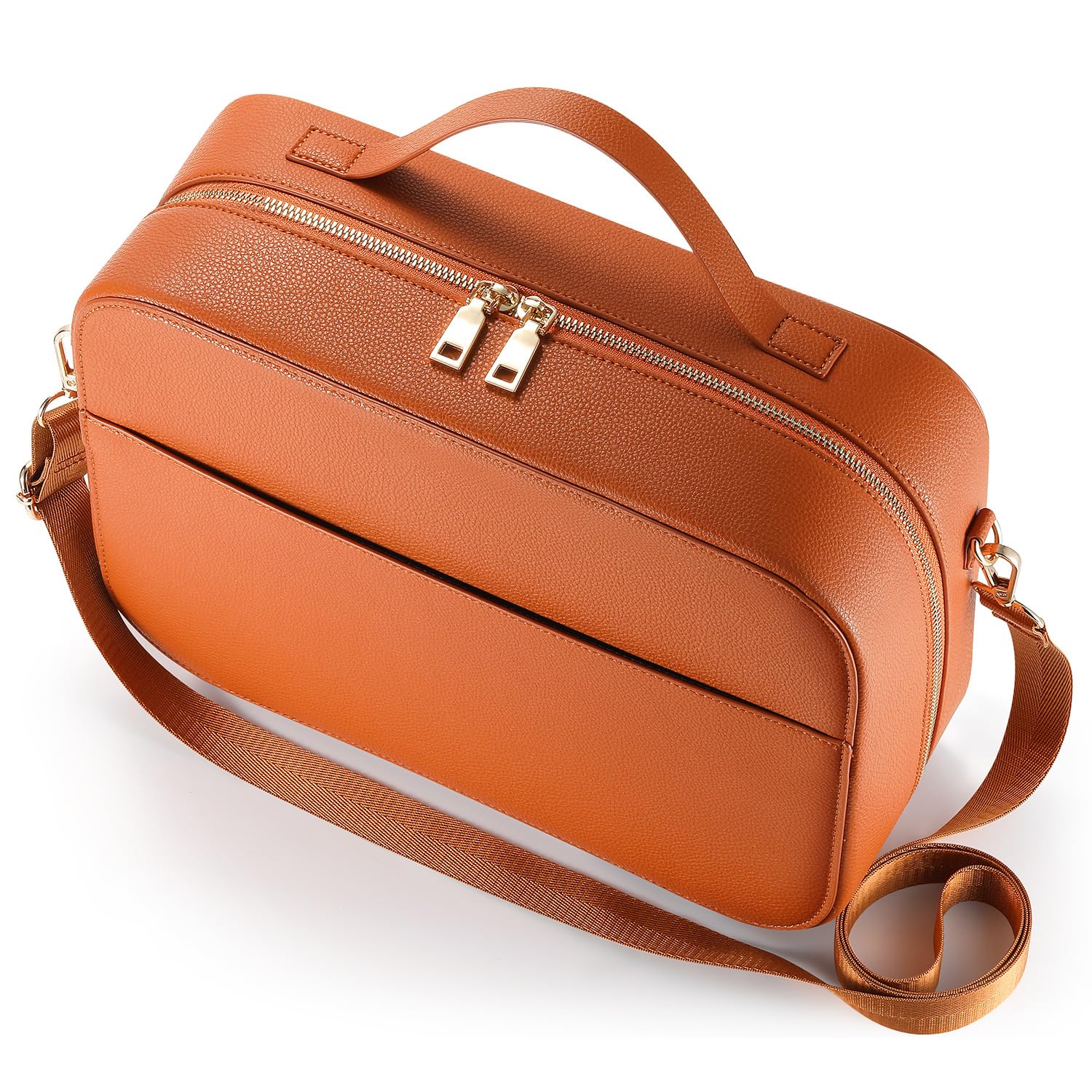 Borsa di stoccaggio per gli occhiali Vision Pro per la realtà virtuale, borsa antiurto per il trasporto a spalla, borsa da viaggio di grande spazio, custodia portatile per lo stoccaggio (Marrone)
