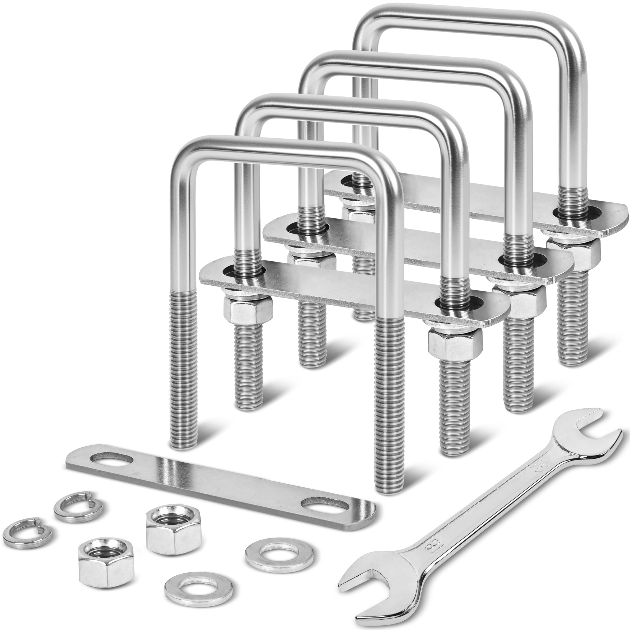 M12 Stainless Steel U-Bolts - 4 Sets Kit -1