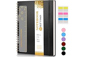 Spiral Hard Back Notebook Lined for School, Business, and Work