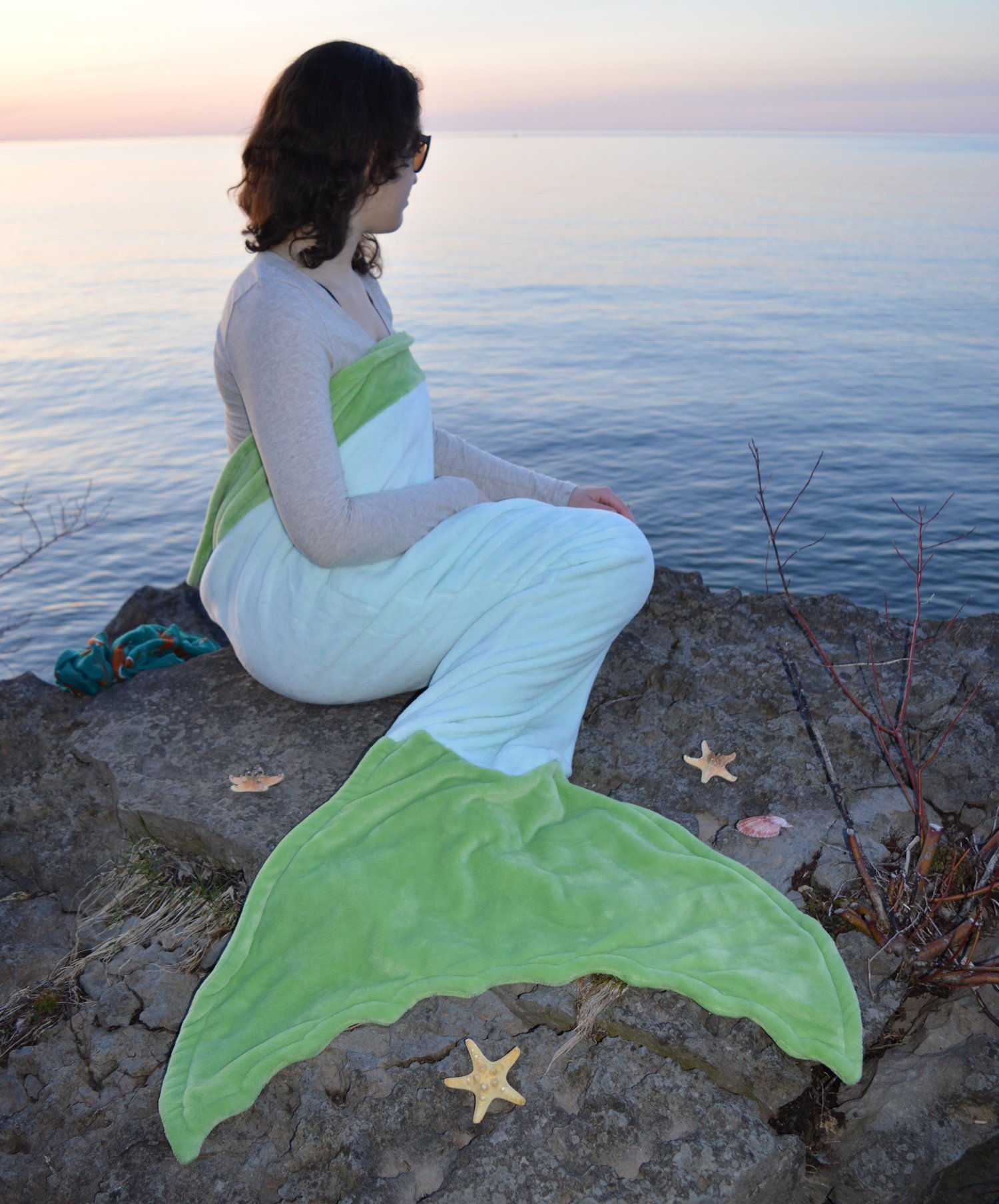 Mermaid Tail Blanket in 5 different Colors CHILD & ADULT Size Available Best Gift Ever