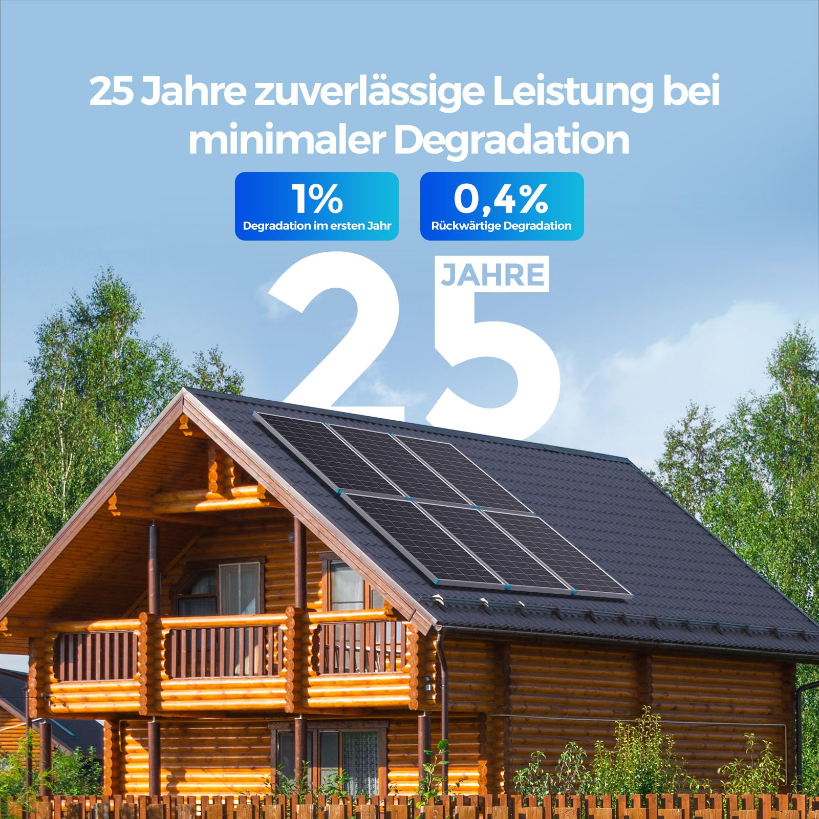 Renogy 16BB N-Typ 200 Watt 24V Solarmodul, 25% Hoch-Effizienz, PV Modul Ladegerät für RV Marine Rooftop Farm Batterie und andere Off-Grid Anwendungen