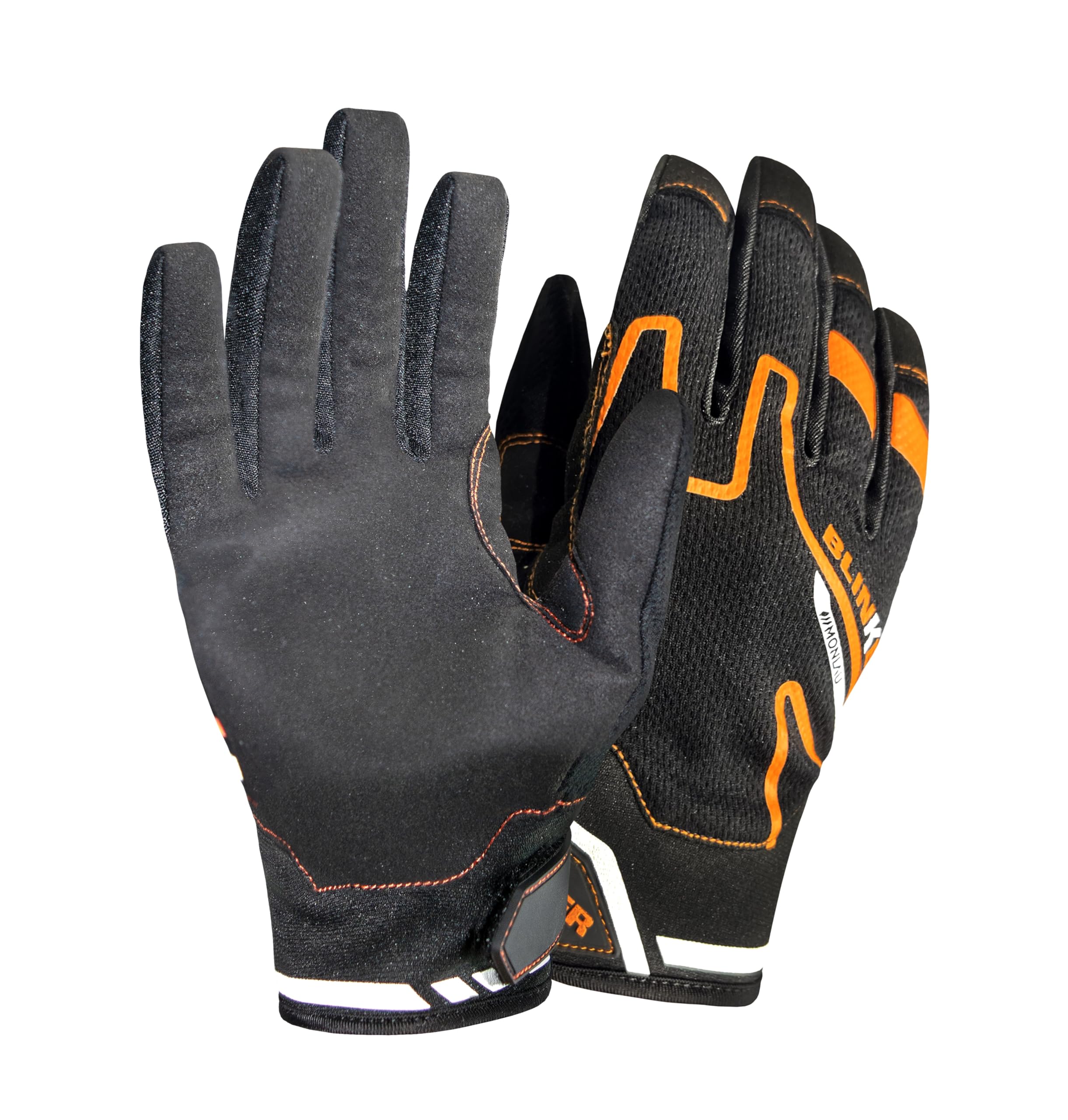 Blinker - Guante mecánico Innovapro - Alta Protección con Refuerzos en Pulgar e Índice - Guante de Trabajo Transpirable con Cierre de Caucho - Resistente a Abrasión y Calor hasta 100ºC - Talla M