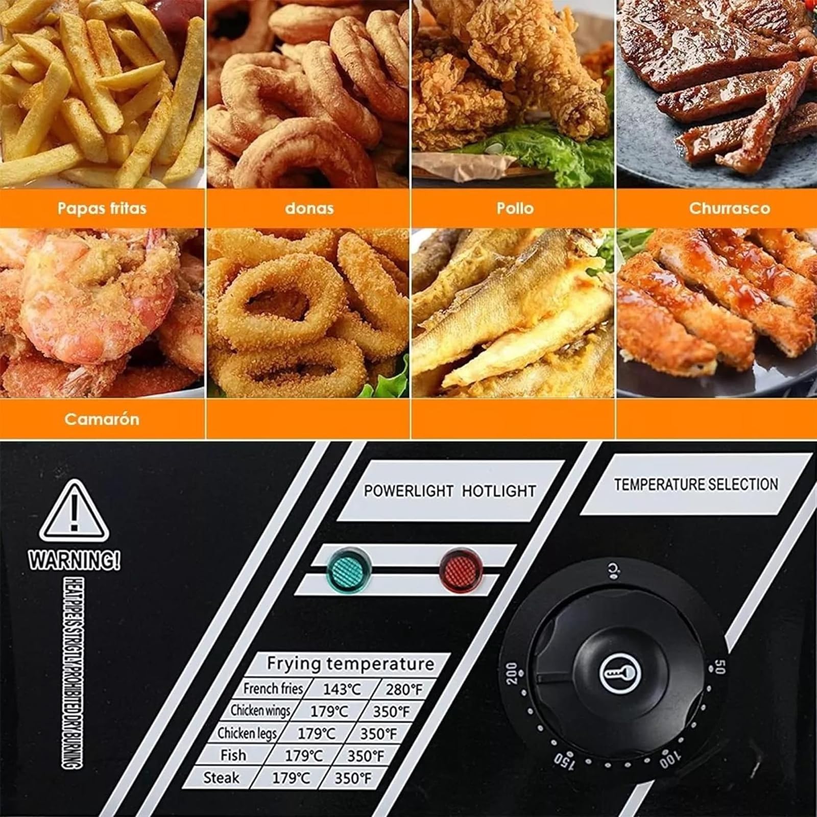 Friggitrice Elettrica da Banco da 6 Litri, Friggitrici Commerciali da 1500 W con Cestello di Scarico E Coperchio per Uso Ristorante per Patatine Fritte, Ciambelle al Tacchino, Cucina