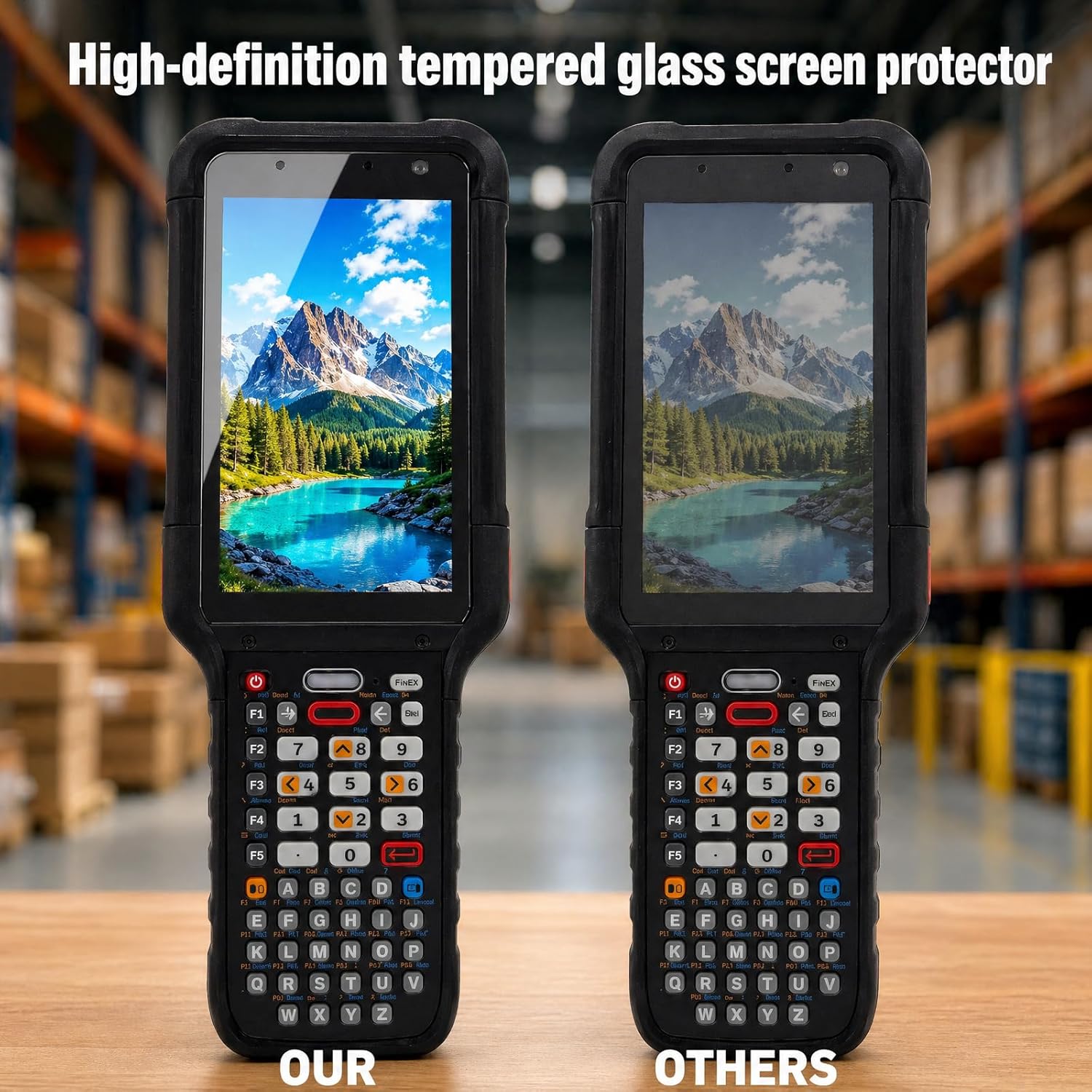 CK67 Tempered Glass Screen Protector Replacement for CK67 Handheld Barcode Scanner Mobile Computer, 3pcs 4.3-inch Protective Film Replaces CK67-SP-1PK