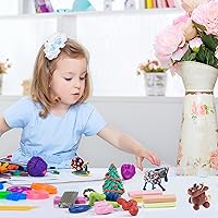 Vista 4 de Kits de arcilla polimérica de 50 colores, arcilla para modelar para niños, molde de bricolaje, horno, arcilla con caja de almacenamiento