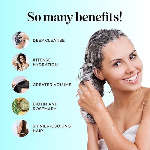 Miniatura 3 de Champú y acondicionador de biocina natural para pérdida de cabello, bloqueador DHT, estimulador de folículos para el crecimiento del cabello,