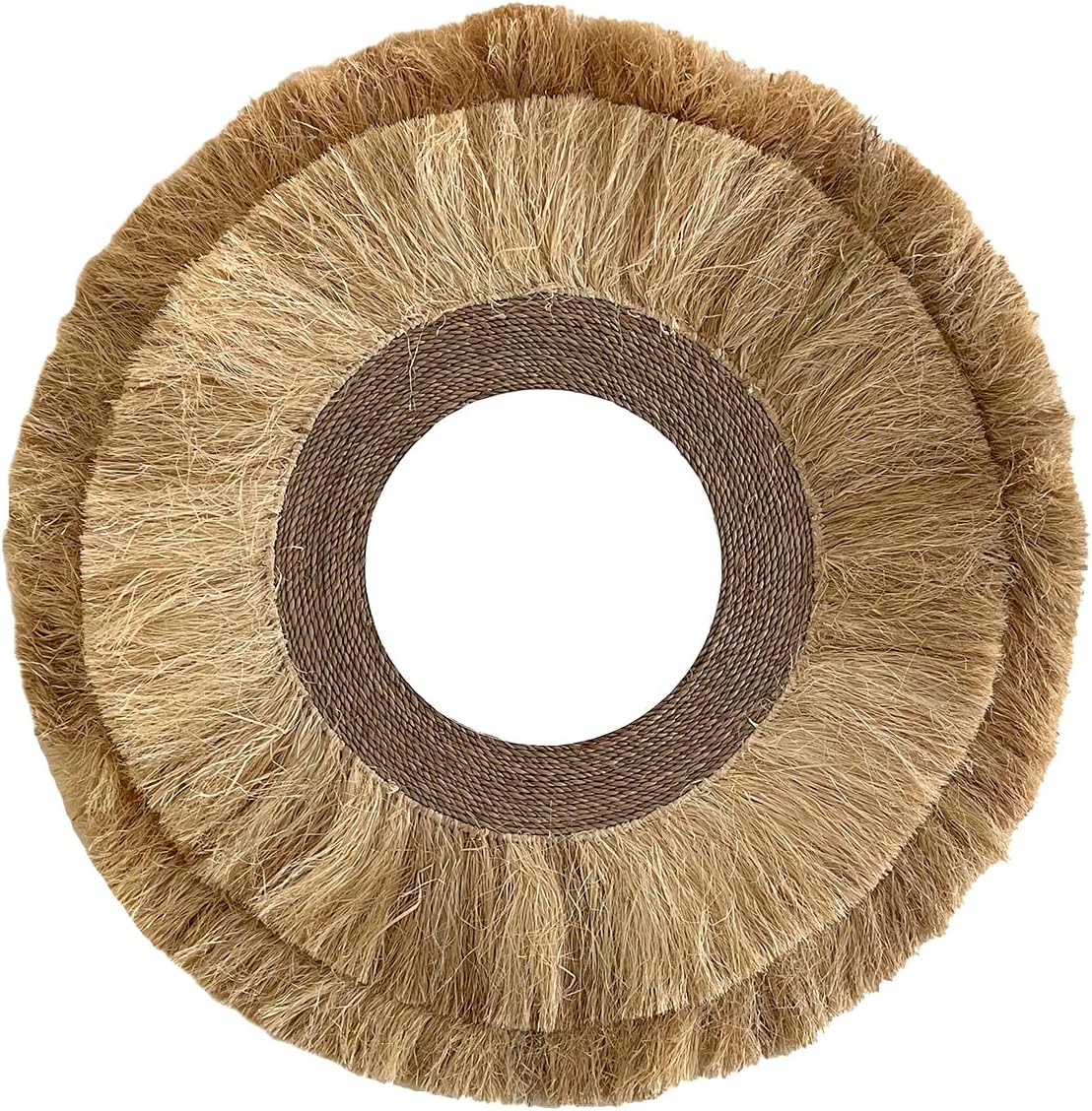 Round Rattan Wall Mirror