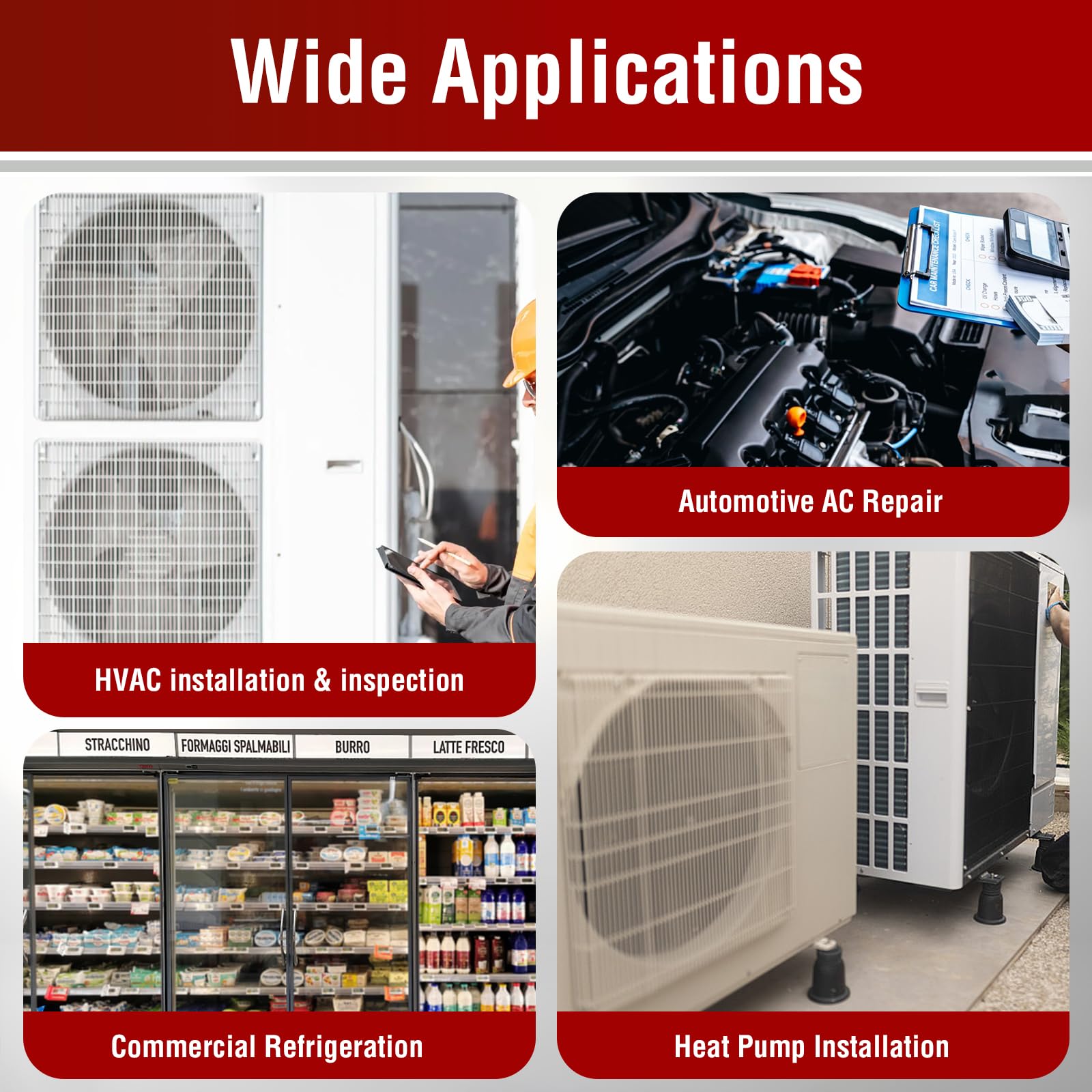 Aprvtio ALD-100 Rilevatore di perdite di refrigerante, fughe di gas refrigerante con batteria da 3000 mAh, Schermo da 2,8 piedi con funzione di allarme, rilevatori di gas per R32 R134a R454B R410A