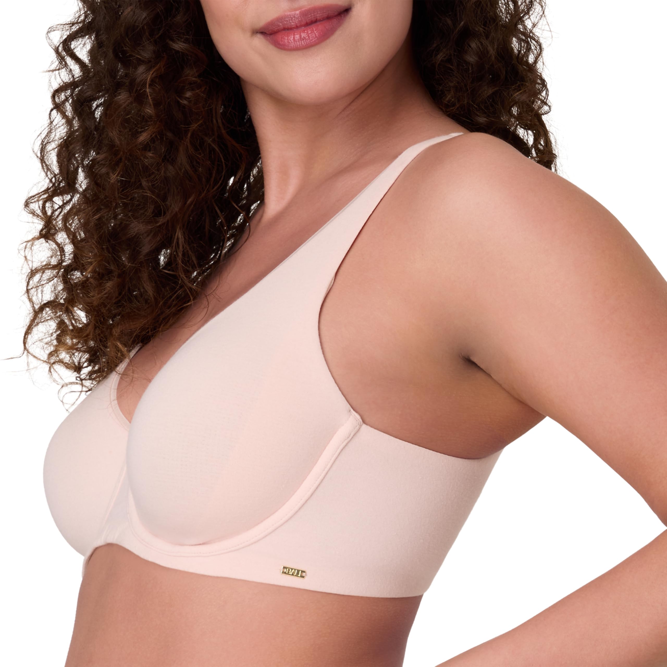 Bali Brasier con Aros para Mujer, colección Cotton de 2 Capas, Absorbe la Humedad, Cobertura Completa, Tirantes Convertibles