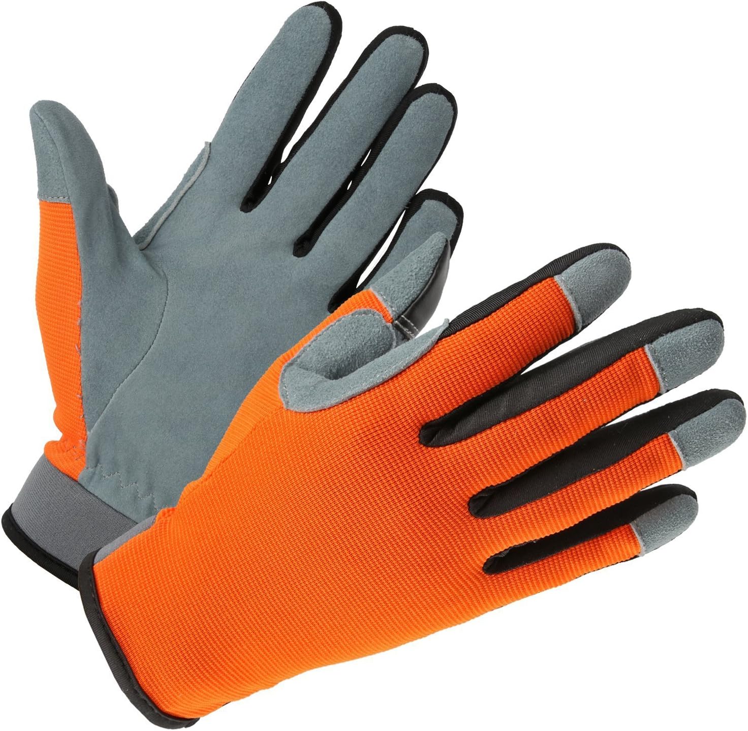 Ozero Work Gloves Touch Screen Leather Gloves Pair