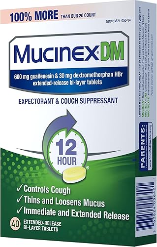Miniatura 17 de Mucinex DM, Expectorante y supresor de la tos, RAC05640, 40, 1, 1