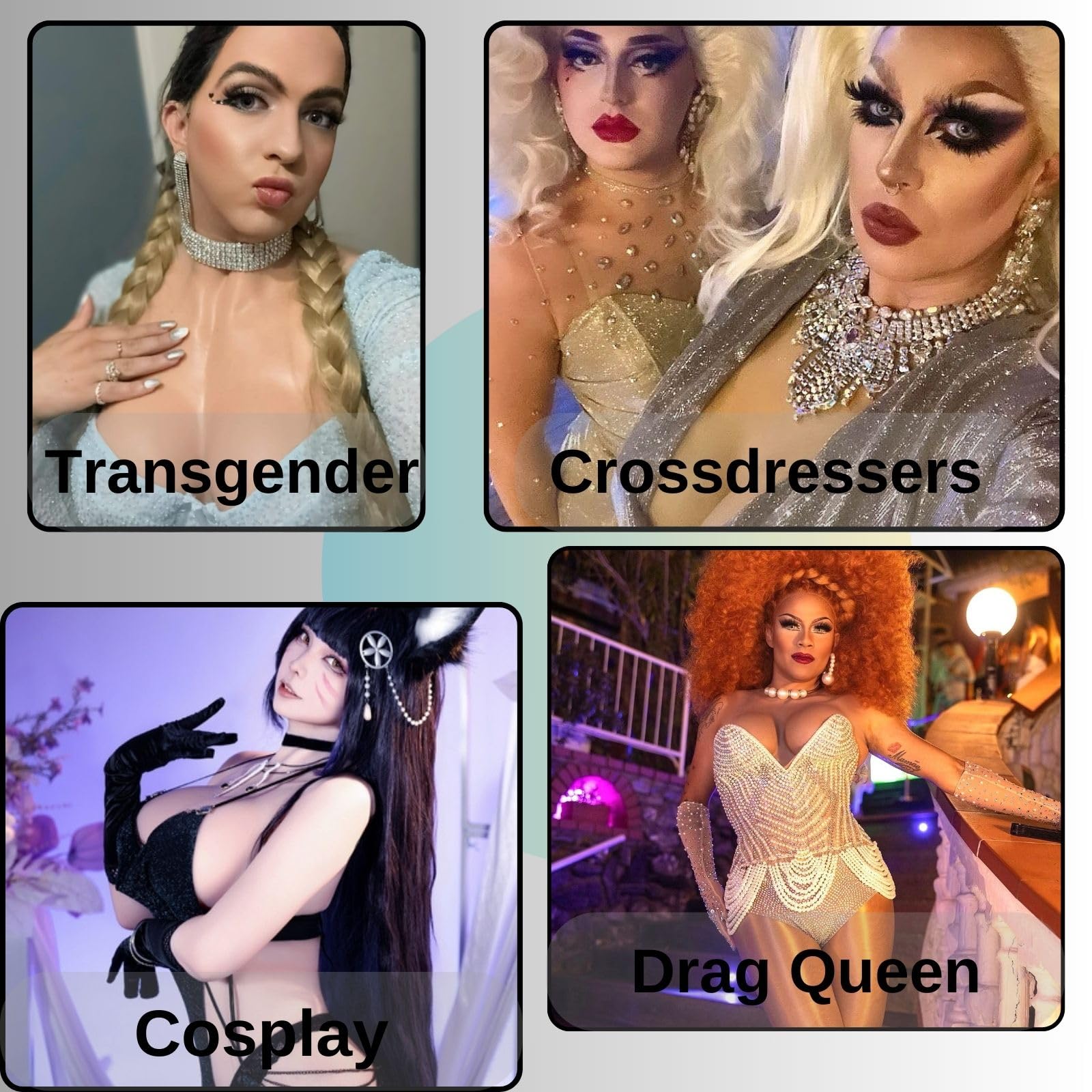 Silicone Breastplate Half Body Silicone Breast B-H Cup Fake Breast Forms for Drag Queen Crossdressers Transgender