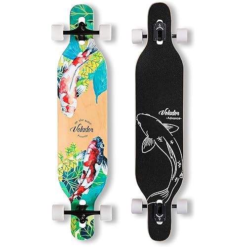 VOLADOR Urban Freeride Pro Longboard| Adaptive Cruiser 42inch| North America Maple| Camber Concave Drop Through Longboard Complete| Setup for Urban Commuting