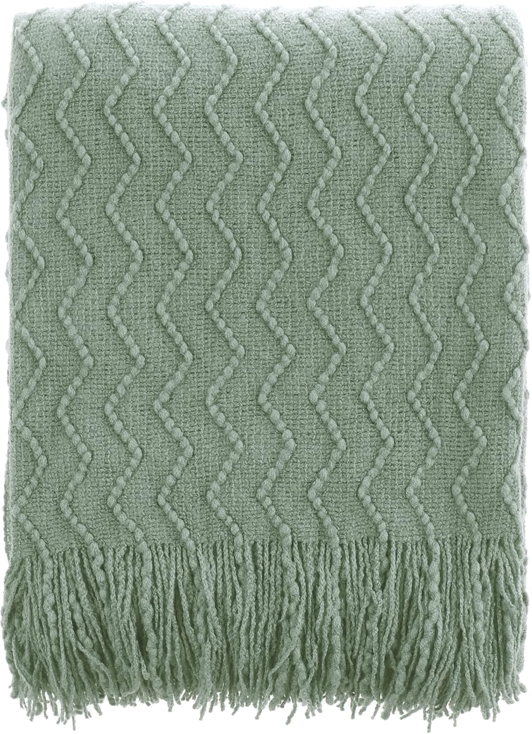 BATTILO HOME Sage Green Throw Blanket for Couch