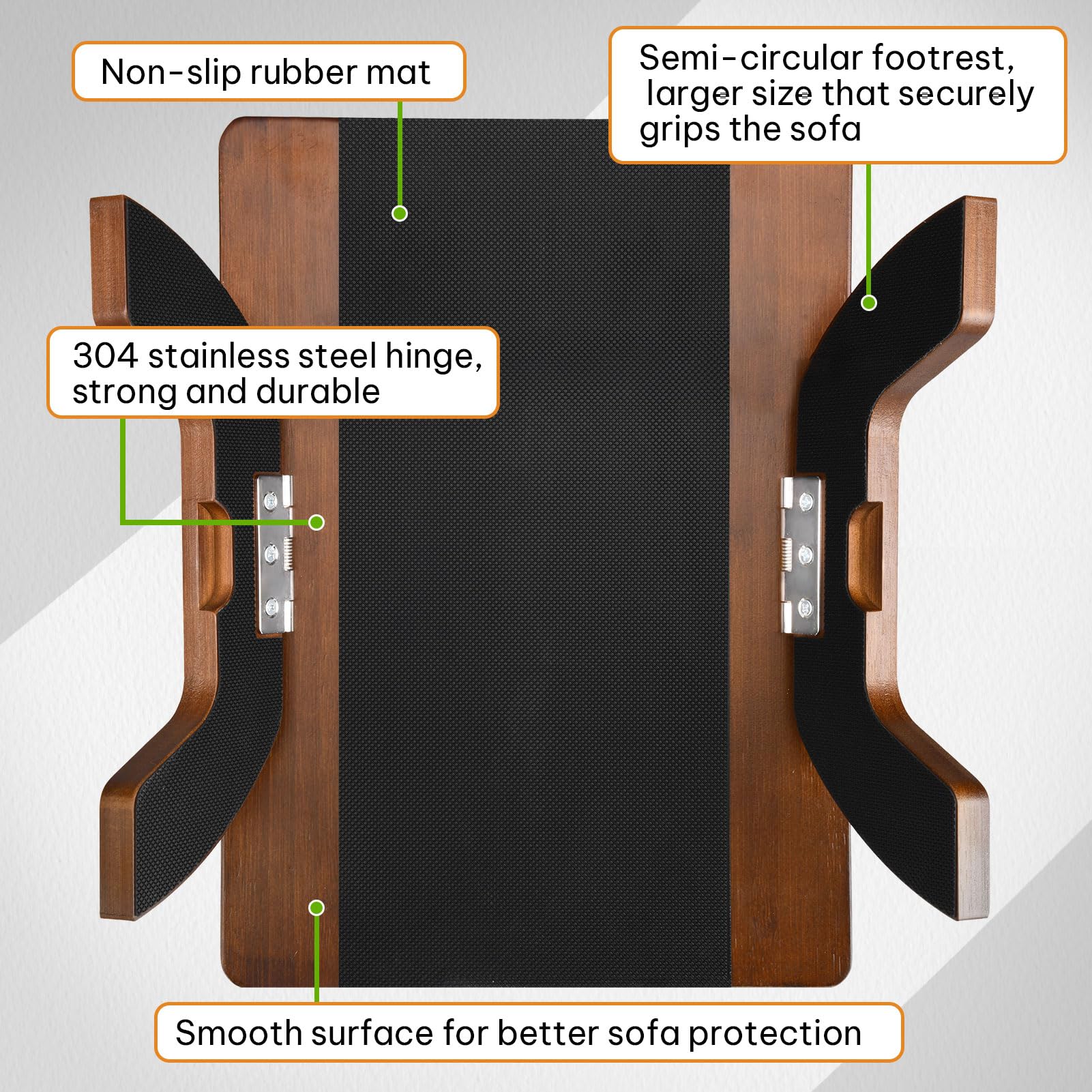 FANGSUN Sofa Arm Tray, Couch Arm Tray with Cup Holder, Clip on Arm Rest Table for Couch, Bamboo Armrest Tray, Anti-Slip Folding Side Table for Small Space, Drink, Eating, Remote, Snacks, Useful Gift