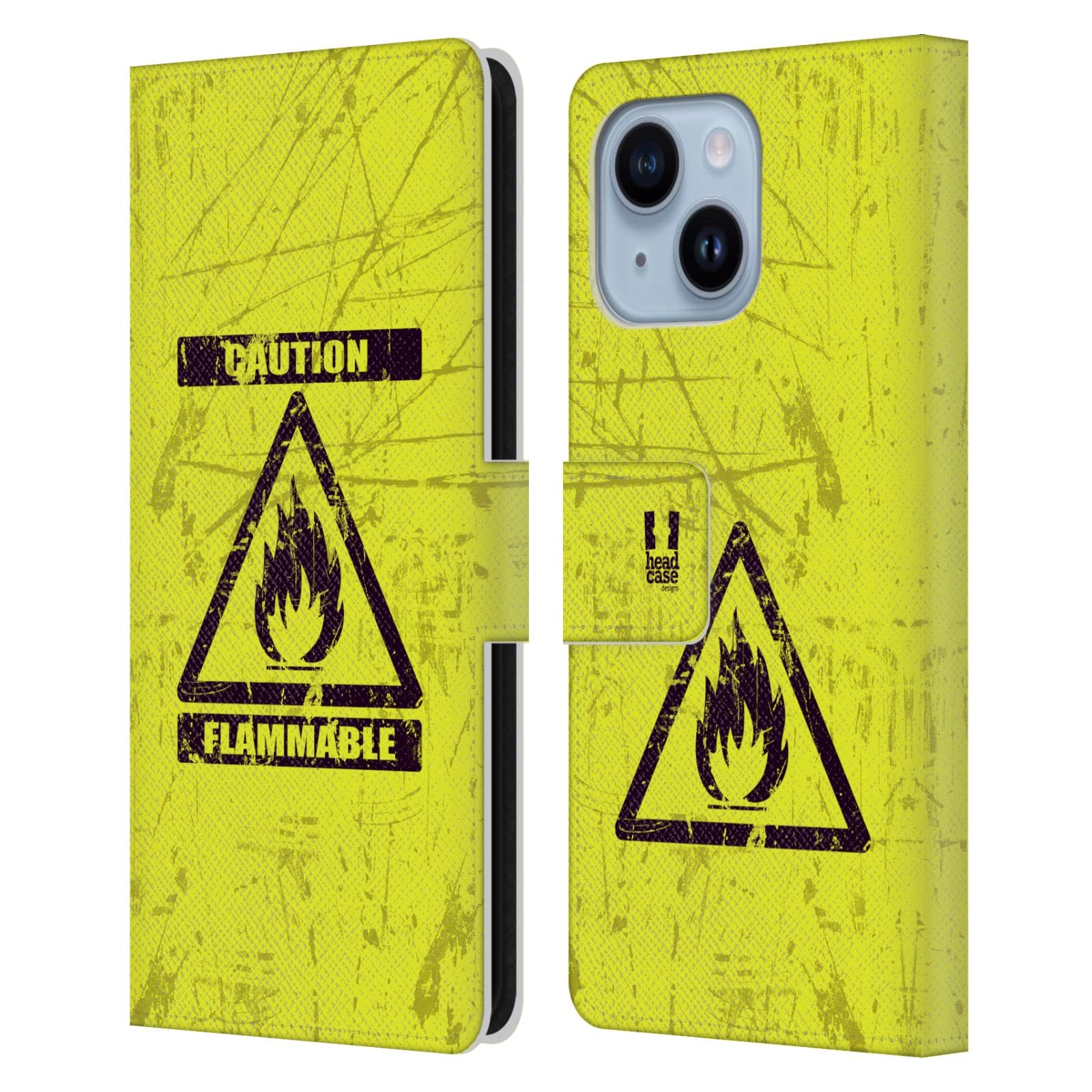Étui portefeuille en cuir premium pour iPhone 14 Plus Head Case Designs