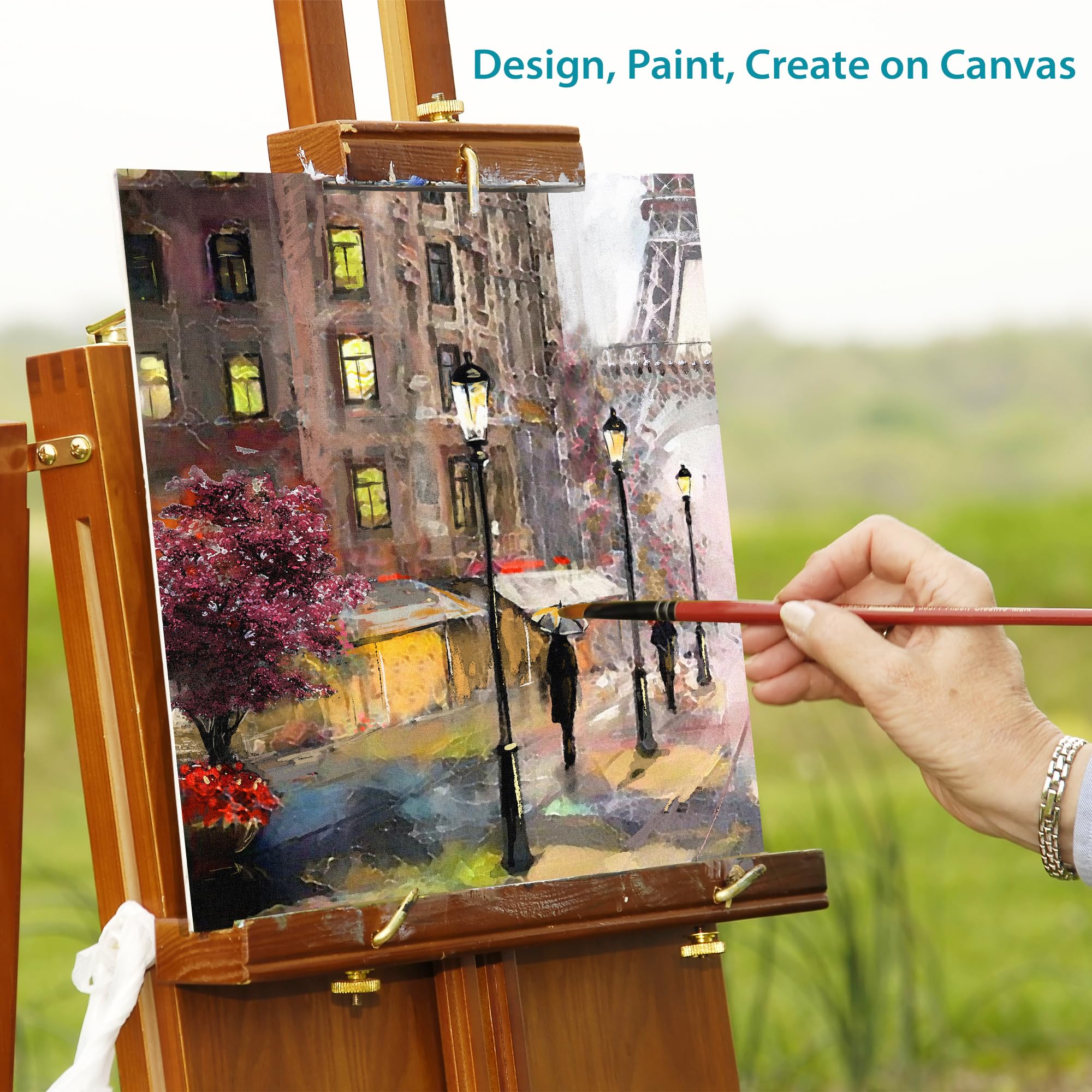 KEFF 24-Pack Canvas for Painting, 6 of 5x7, 8x10, 9x12,11x14 Painting Canvas Boards, Art Supplies for Adults & Kids - 100% Cotton Primed Canvases for Painting for Acrylic, Oil, Watercolor, Tempera