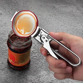 Adjustable Jar and Bottle Opener, Multifunctional Stainless Steel Lid Gripper, Manual Jar Bottle Opener Kitchen Accessories (1 Pack)