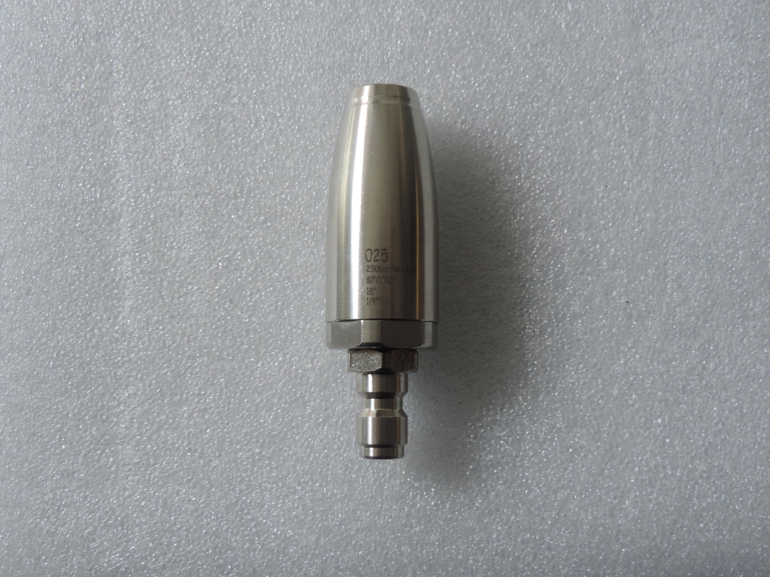Ugello girevole Turbo ad alta pressione a 360° in acciaio inossidabile, nucleo in ceramica, fino a 4000 psi, attacco rapido 1/4", pulizia auto, terrazza, calcestruzzo, 1 unità. (Diametro 25)