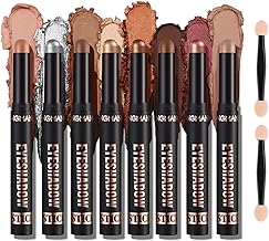 8PCS Waterproof Cream Eye Stick Set - Shimmer Shadow Pencil with Pearly Sparkle Glitter Finish - Liner Makeup Pen for Women