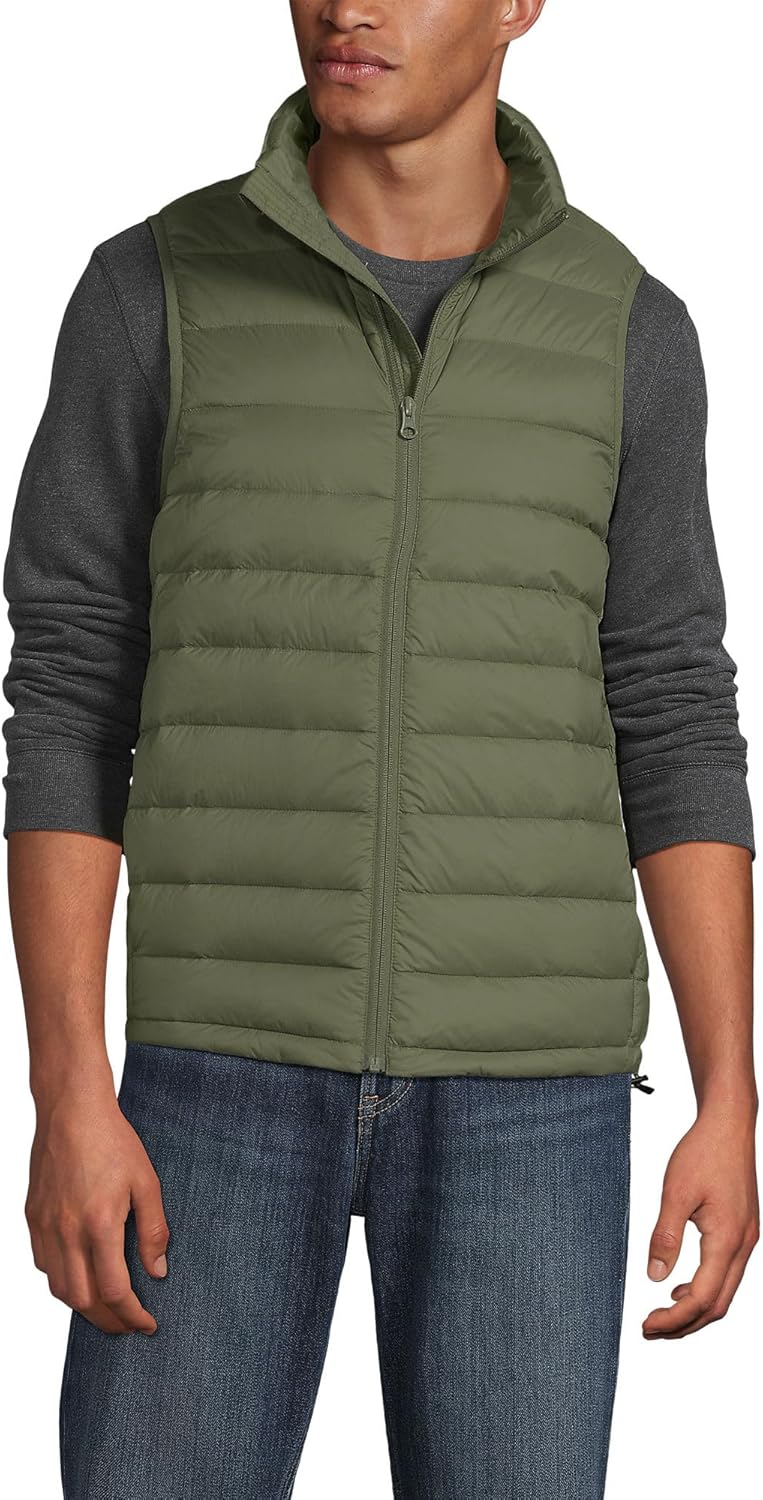 Lands' End Men's Wanderweight Ultralight Packable Down Vest