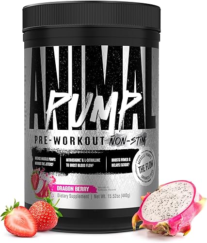 Animal Pump NS - Polvo de preentrenamiento sin estimulación para hombres y mujeres, preentrenamiento sin cafeína para energía, concentración y