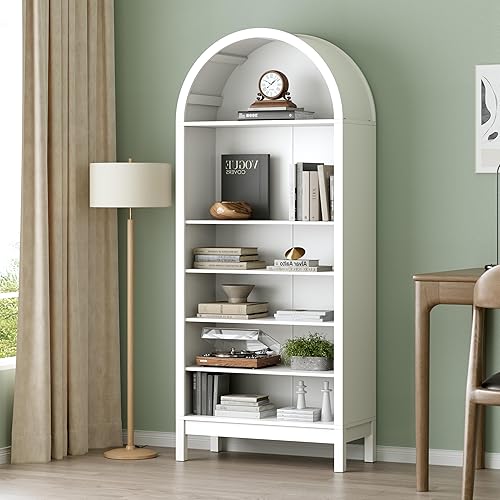 Miniatura 6 de Zapatero arqueado de 70 pulgadas de alto, zapatero de 7 niveles con 3 estantes ajustables, organizador de zapatos independiente grande para entrada,