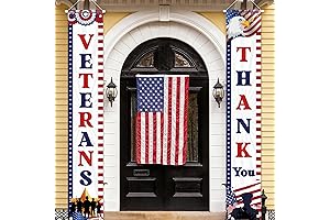 Veterans Day Decorations - Thank You Veterans Porch Banner