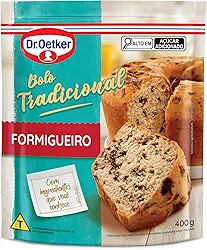 Dr. Oetker Bolo Tradicional Sabor Formigueiro, Fácil Preparo, Mistura Pronta para Massa, Sobremesa Fofinha e Saborosa, 400g