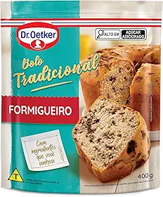 Dr. Oetker Bolo Tradicional Sabor Formigueiro, Fácil Preparo, Mistura Pronta para Massa, Sobremesa Fofinha e Saborosa, 400g
